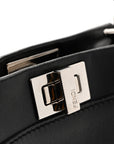 Nappa Lace Up Mini Peekaboo Iconic Satchel Black