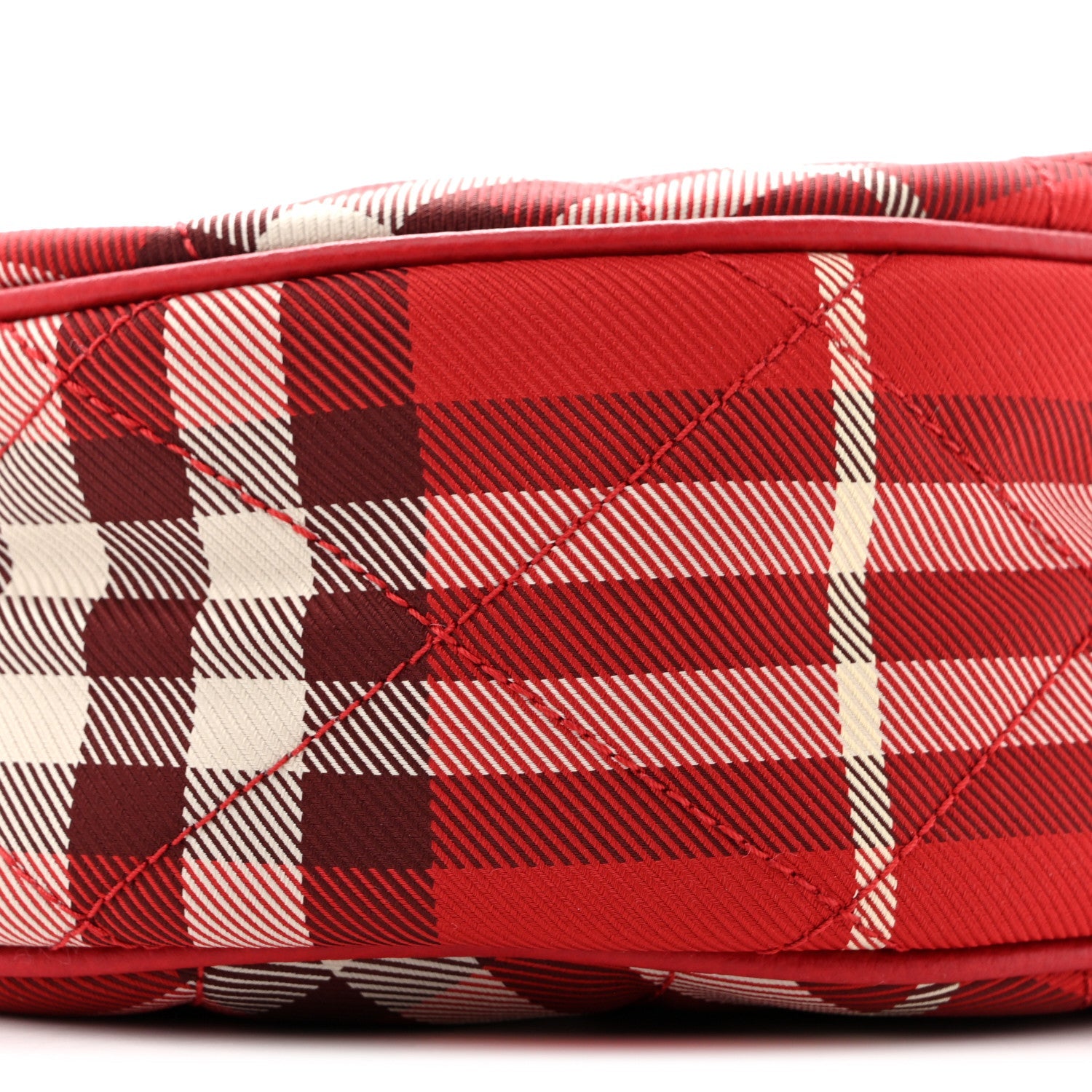 Nylon Horseshoe Crossbody Bag Crayon Red