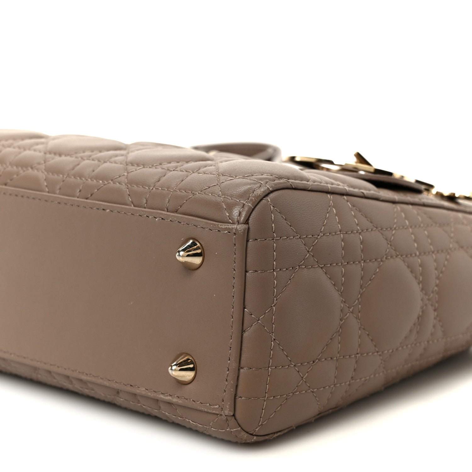 Lambskin Cannage Small My ABCD1OR Lady D1OR Warm Taupe