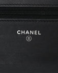 Patent Calfskin Quilted Boy Wallet On Chain WOC Black