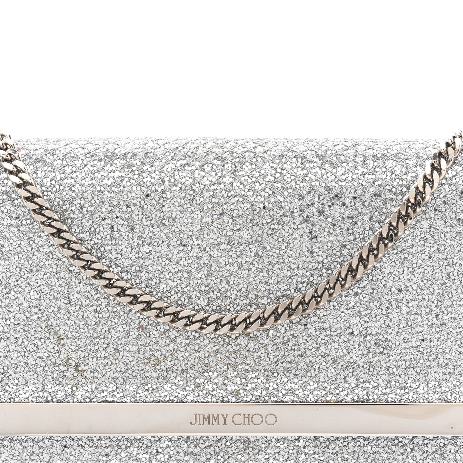 Glitter Margot Clutch Silver