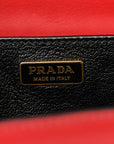 City Calfskin Saffiano Cahier Bag Fuoco Black