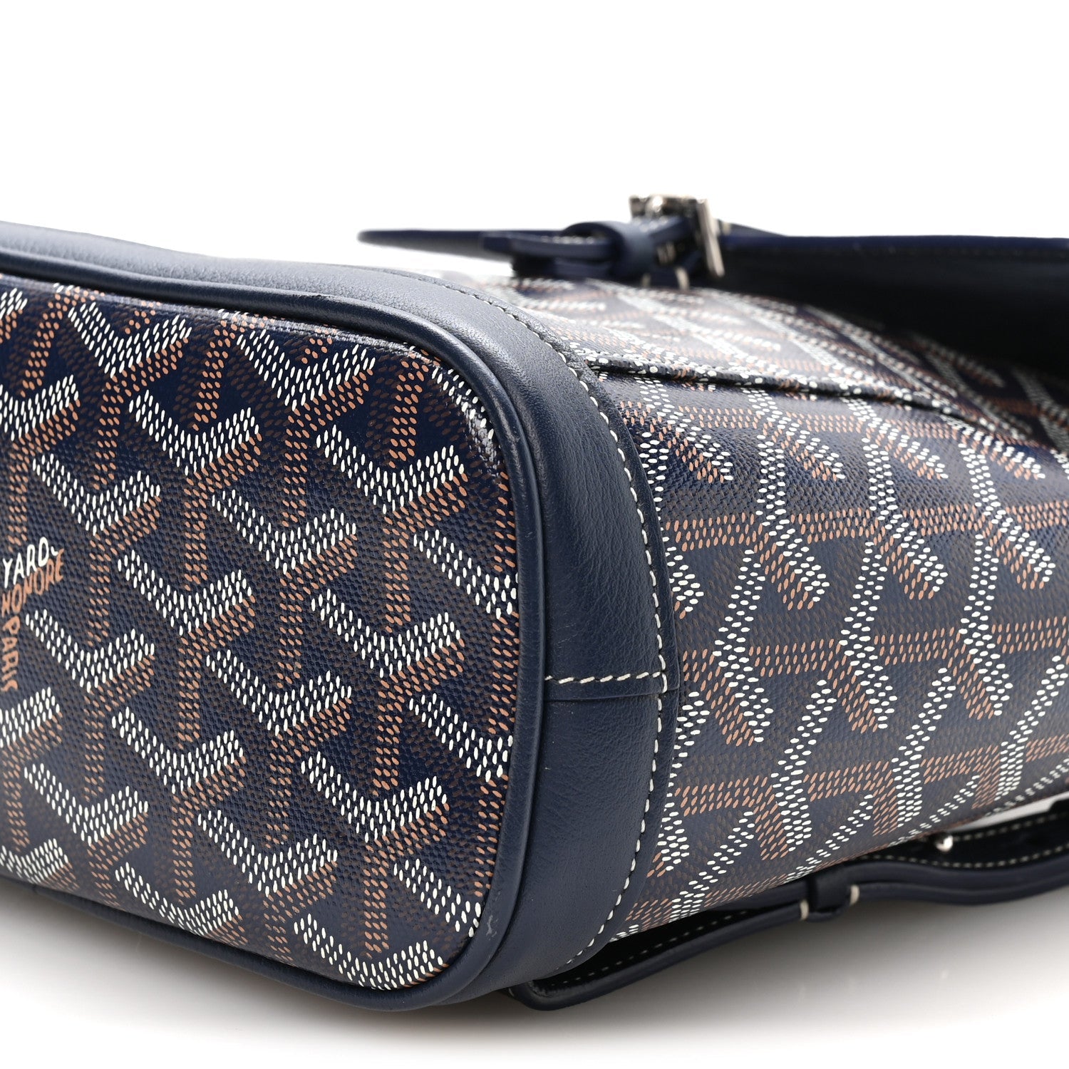 Goyardine Calfskin Mini Alpin Backpack Navy