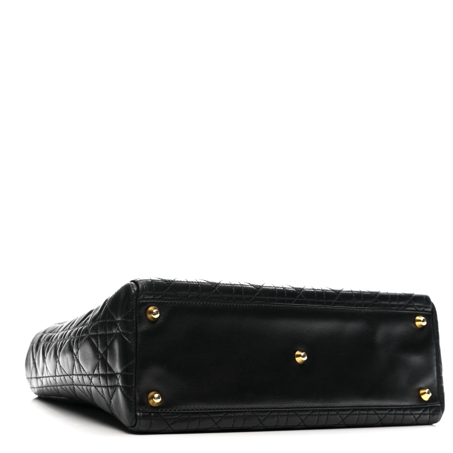 Lambskin Cannage Large Lady D1OR Black