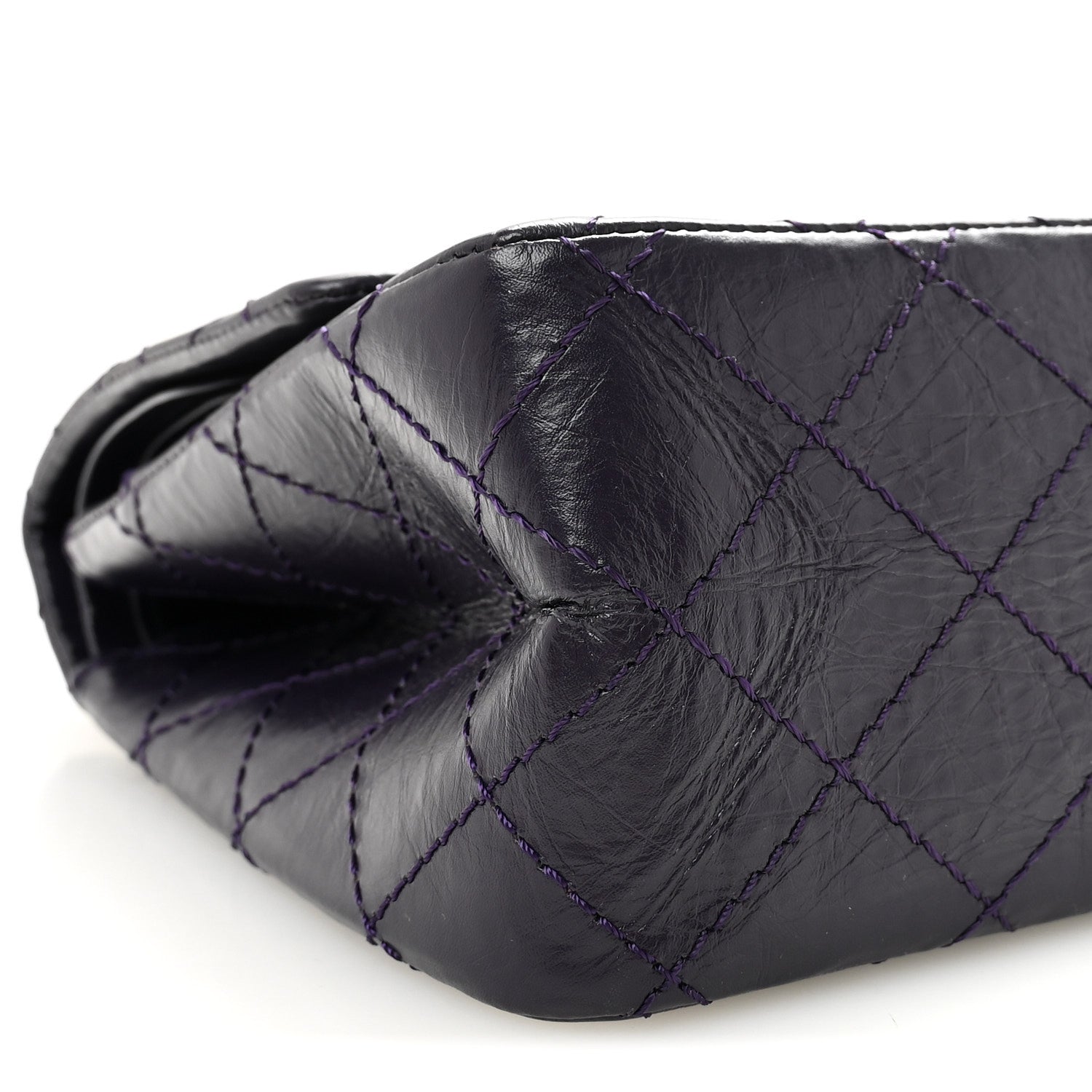 Aged Calfskin Quilted 2.55 Reissue 226 Flap Purple