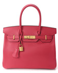 Epsom Birkin 30 Rose Extreme