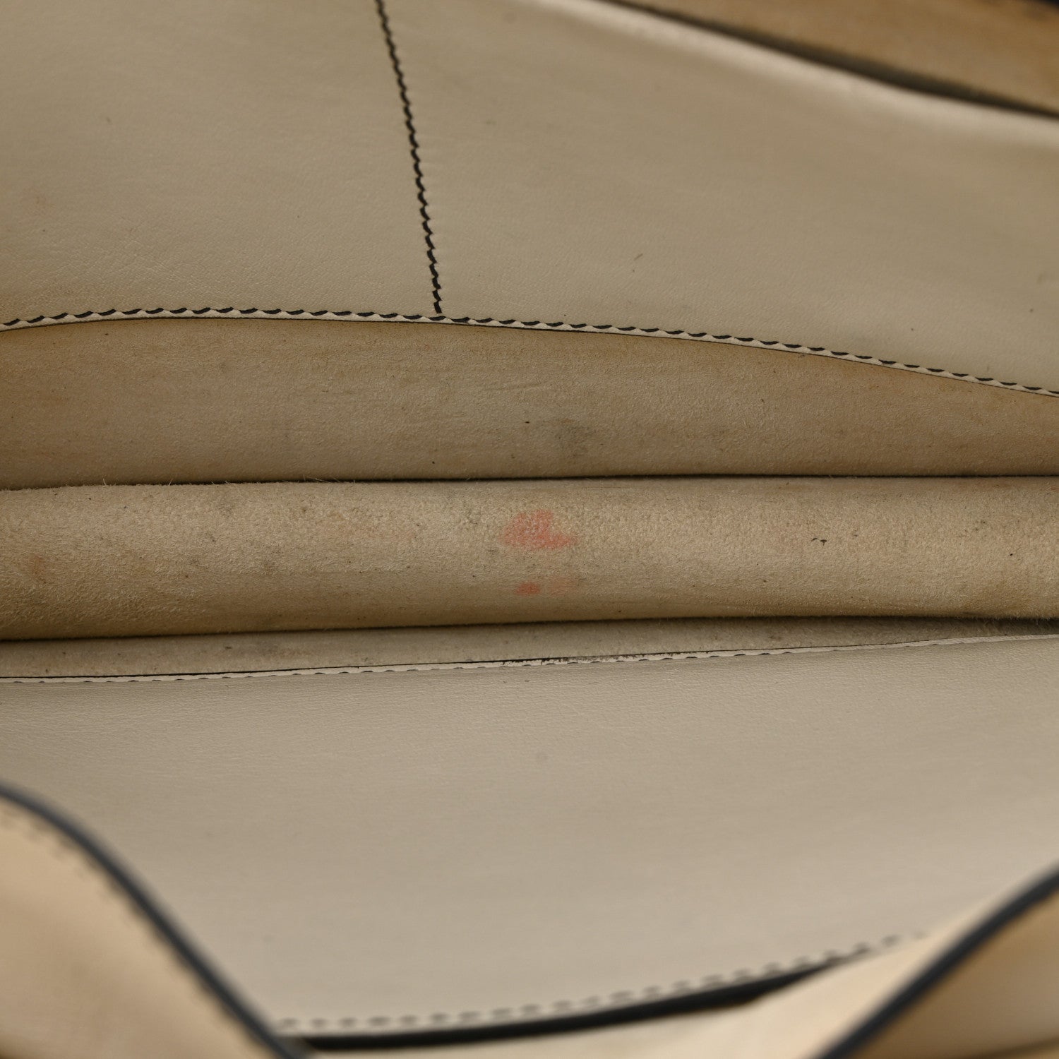 Calfskin J'AD1OR Chain Flap Bag Off White