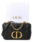 Calfskin Cannage Small Caro Bag Black