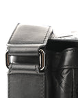 Calfskin Embossed Medusa Messenger Bag Black