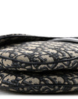 Oblique Saddle Bag With Strap Blue