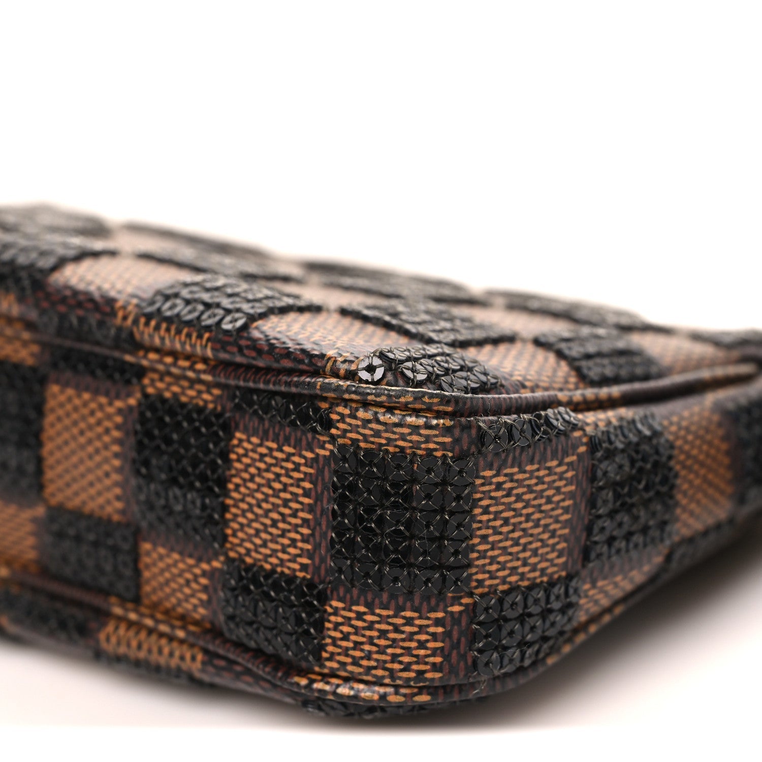 Damier Paillettes Mini Pochette Accessories Black