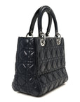 Lambskin Cannage Medium Lady D1OR Navy Blue