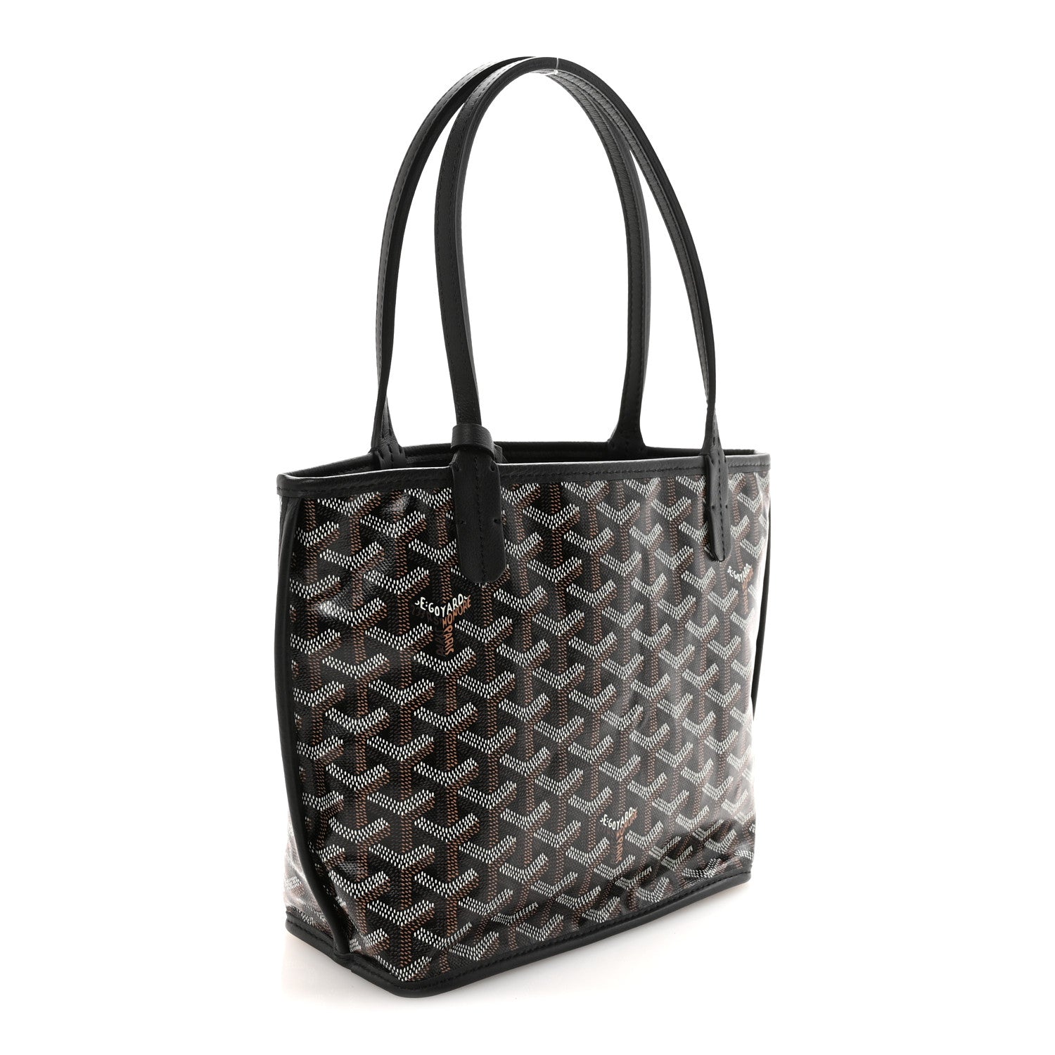 Goyardine Reversible Mini Anjou Black