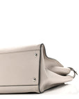 Vitello Seta Plexiglass Granite Large Peekaboo Iconic Satchel Polvere