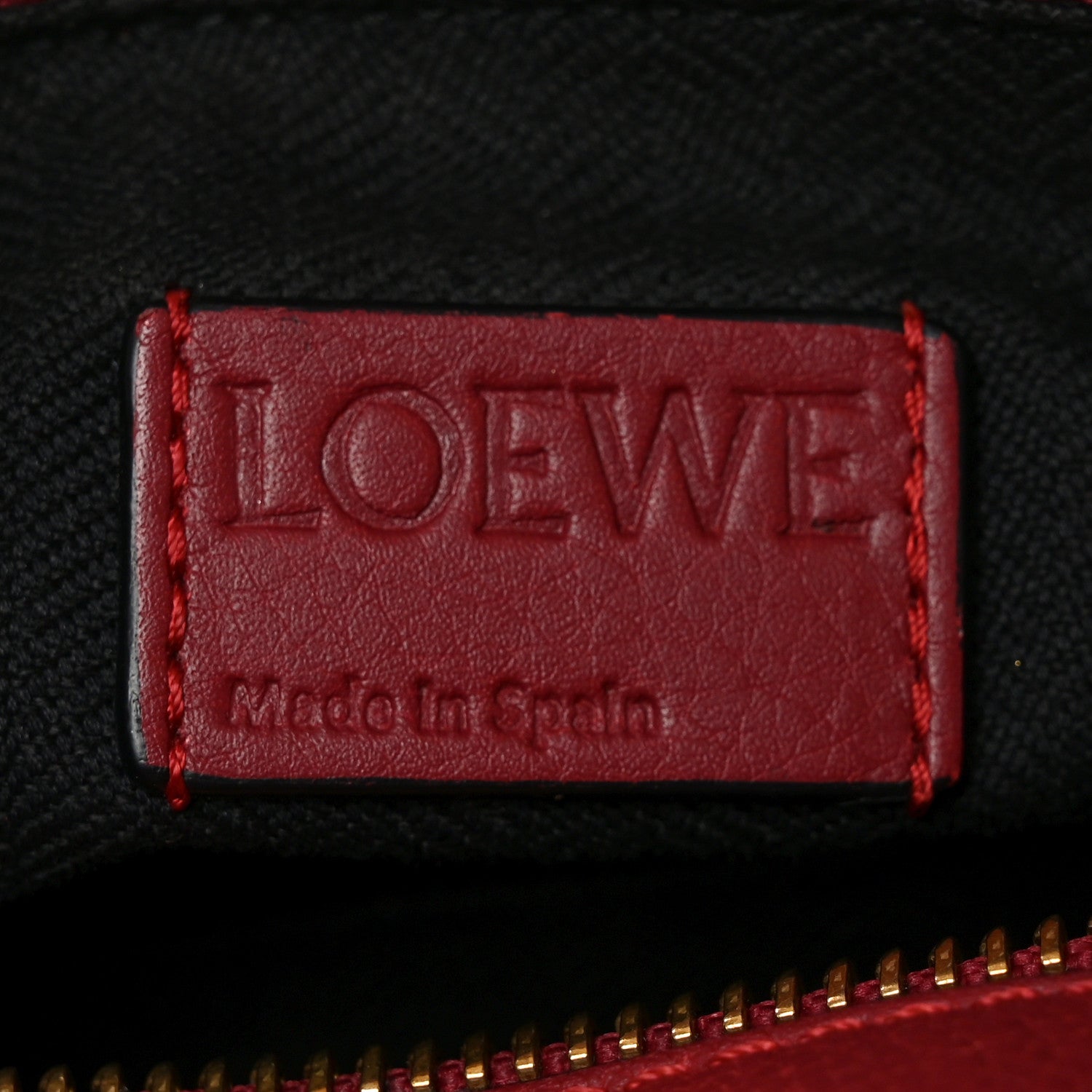 Calfskin Colorblock Medium Puzzle Bag Red