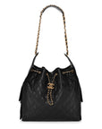 Caviar Quilted Medium CHNL 25 Handbag Black