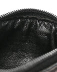 House Check Key Coin Case Black