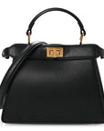 Shiny Nappa Petite Peekaboo I SEE U Satchel Black