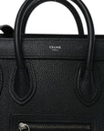 Drummed Calfskin Nano Luggage Black