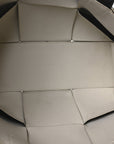 Nappa Maxi Intrecciato Medium Arco Tote Black White