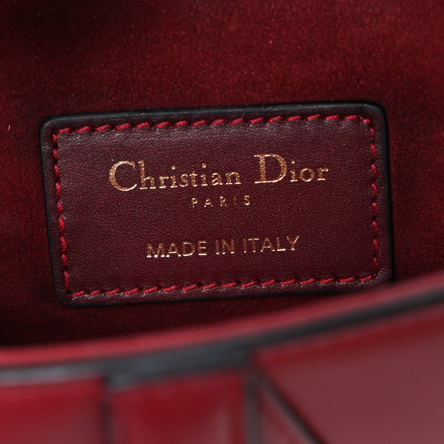 Calfskin Mini Saddle Bag Red