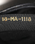 Grained Calfskin Mini Saddle Bag Black