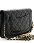 Lambskin Quilted Wallet On Chain WOC Black