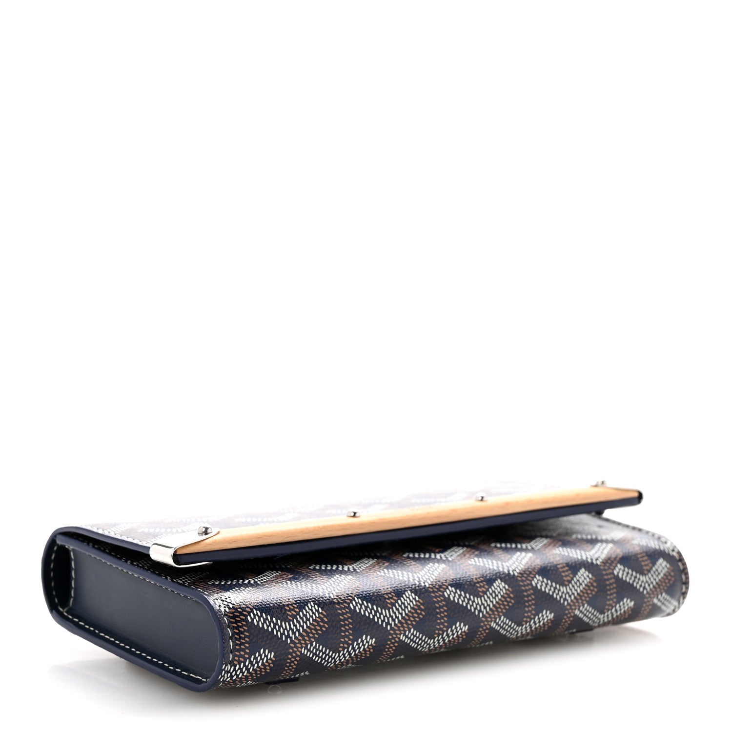 Goyardine Monte Carlo Bois Clutch Navy