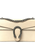 Dollar Calfskin Crystal Small Dionysus Shoulder Bag Mystic White
