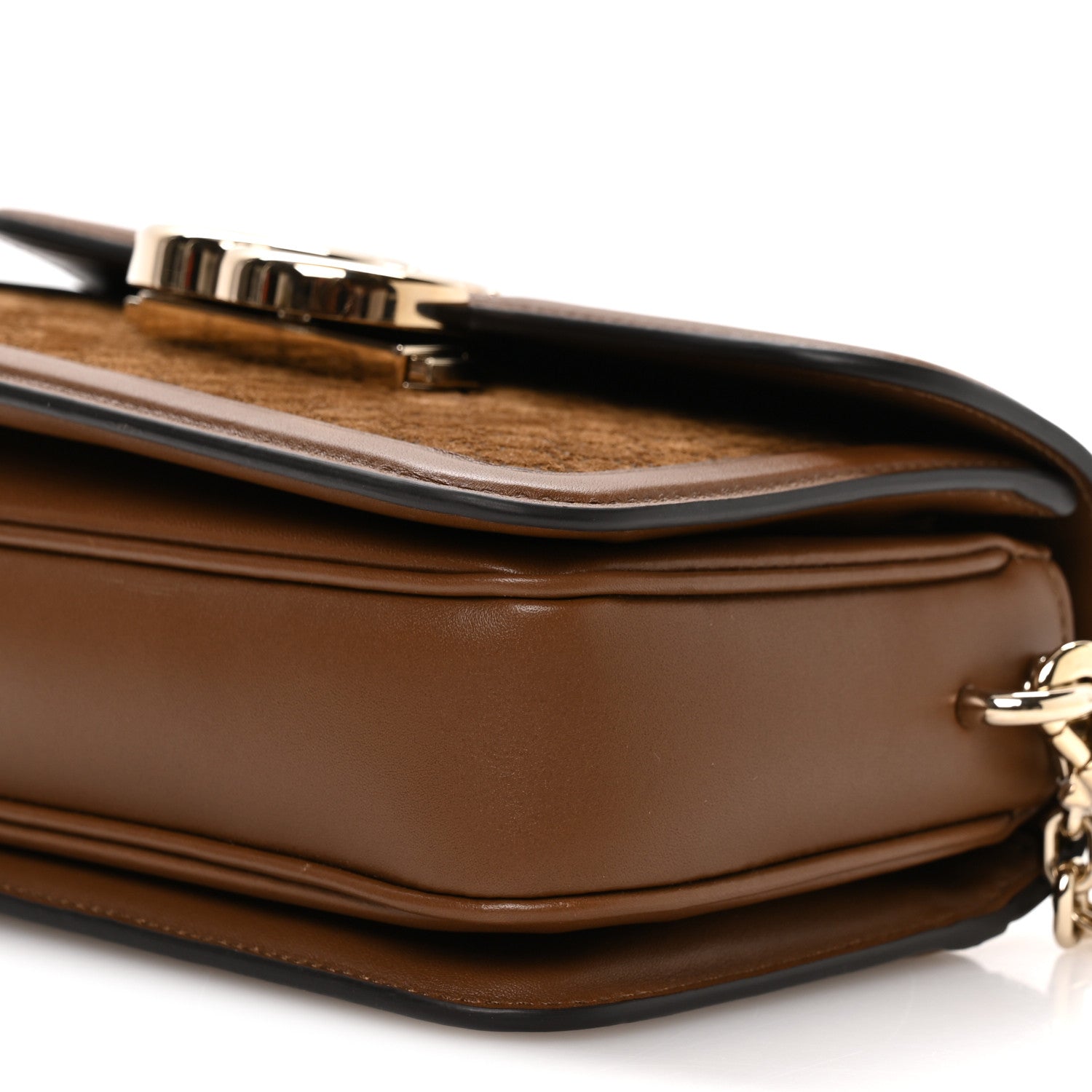 Suede MicroGCCIssima Go Small Shoulder Bag Brown