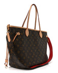 Monogram Inside Out Neverfull Bandouliere MM Rouge Sari
