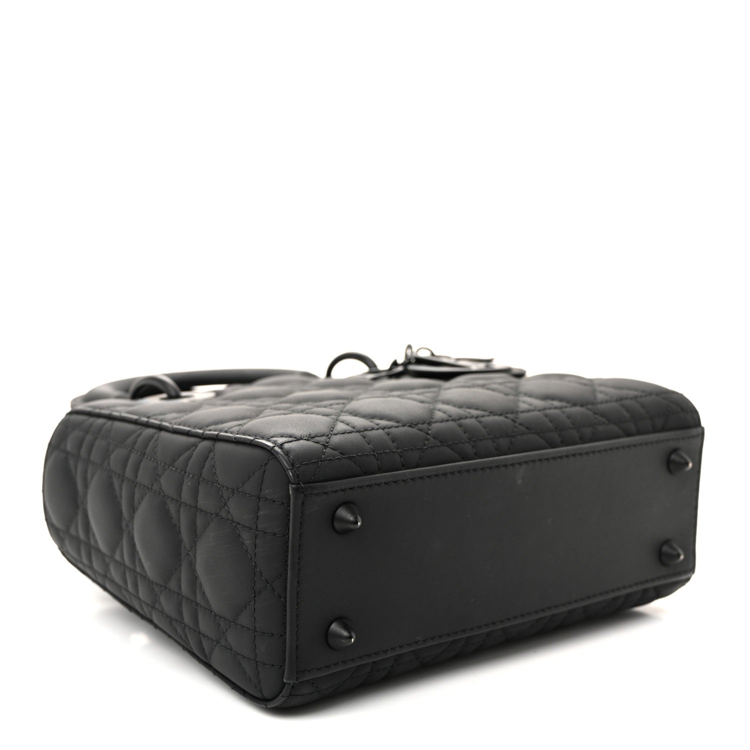 Ultra Matte Calfskin Cannage Small My ABCD1OR Lady D1OR Black