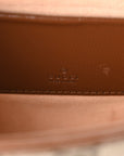 GG Supreme Monogram Azalea Calfskin Web Mini Jackie 1961 Hobo Beige Ebony Brown Sugar