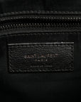 Calfskin Y Quilted Monogram Large Loulou Chain Satchel Black
