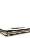Calfskin J'AD1OR Chain Flap Bag Off White