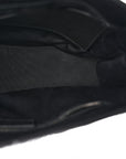 Crinkled Calfskin Matelasse Monogram Medium Niki Shopper Tote Black