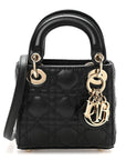 Lambskin Cannage Micro Lady D1OR Black