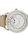 Stainless Steel Alligator Diamond Bezel Mother of Pearl 38mm Arceau Le Temps Voyageur Automatic Watch Gris Perle