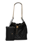 Caviar Quilted Medium CHNL 25 Handbag Black