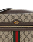 GG Supreme Monogram Web Small Ophidia Shoulder Bag Brown