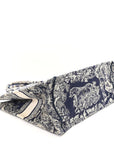 Canvas Embroidered Large D1ORiviera Toile De Jouy Reverse Book Tote Blue