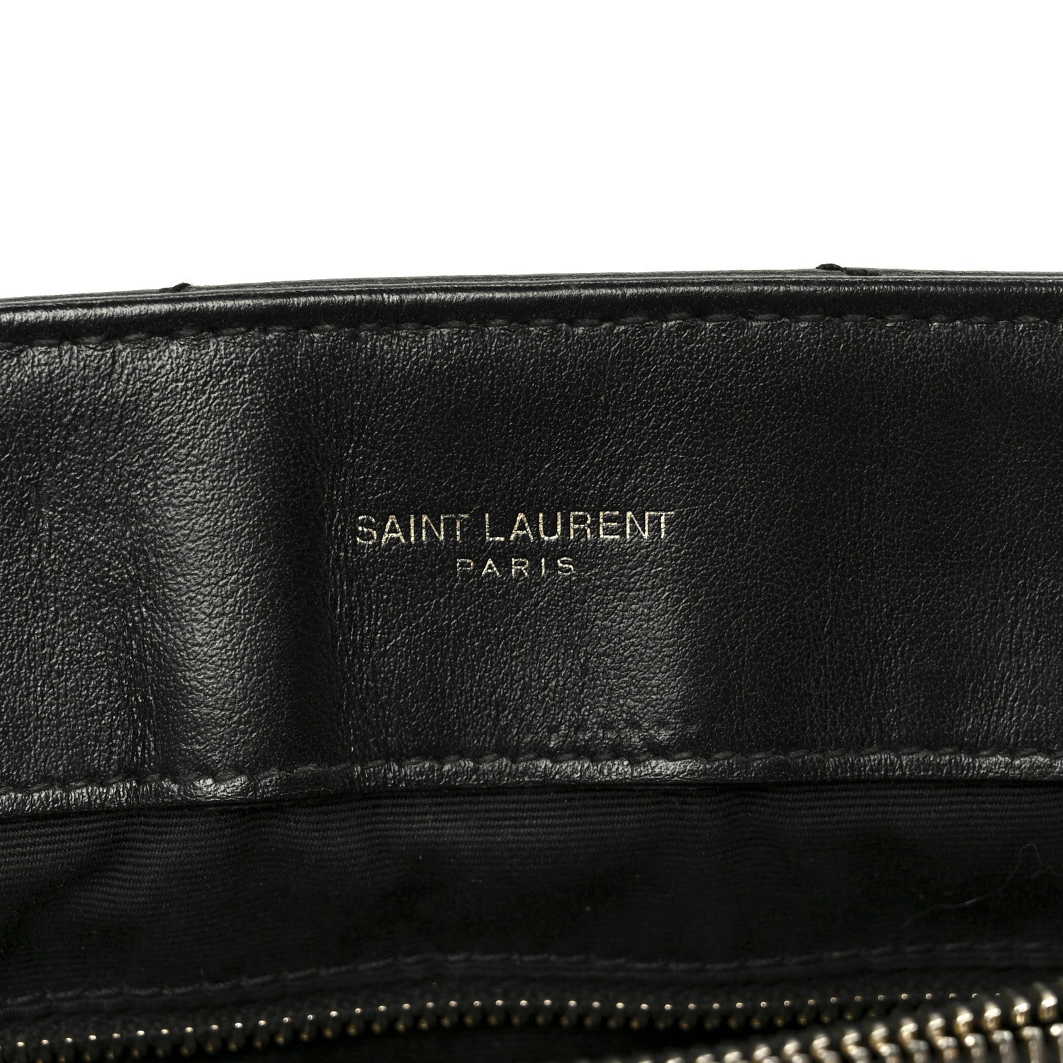 Grain de Poudre Calfskin Y Quilted Monogram Medium Loulou Chain Satchel Black
