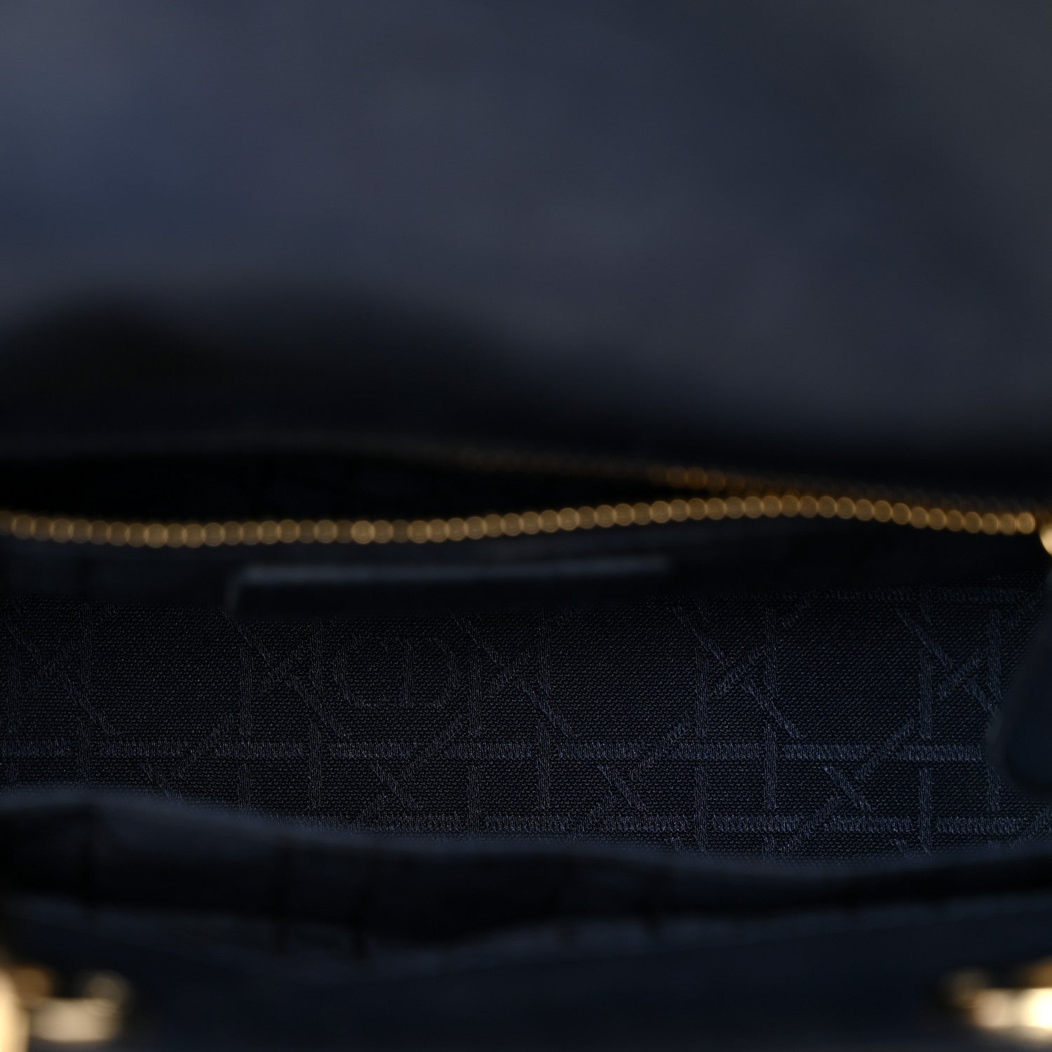 Lambskin Cannage Small Lucky Badges My Lady D1OR Navy