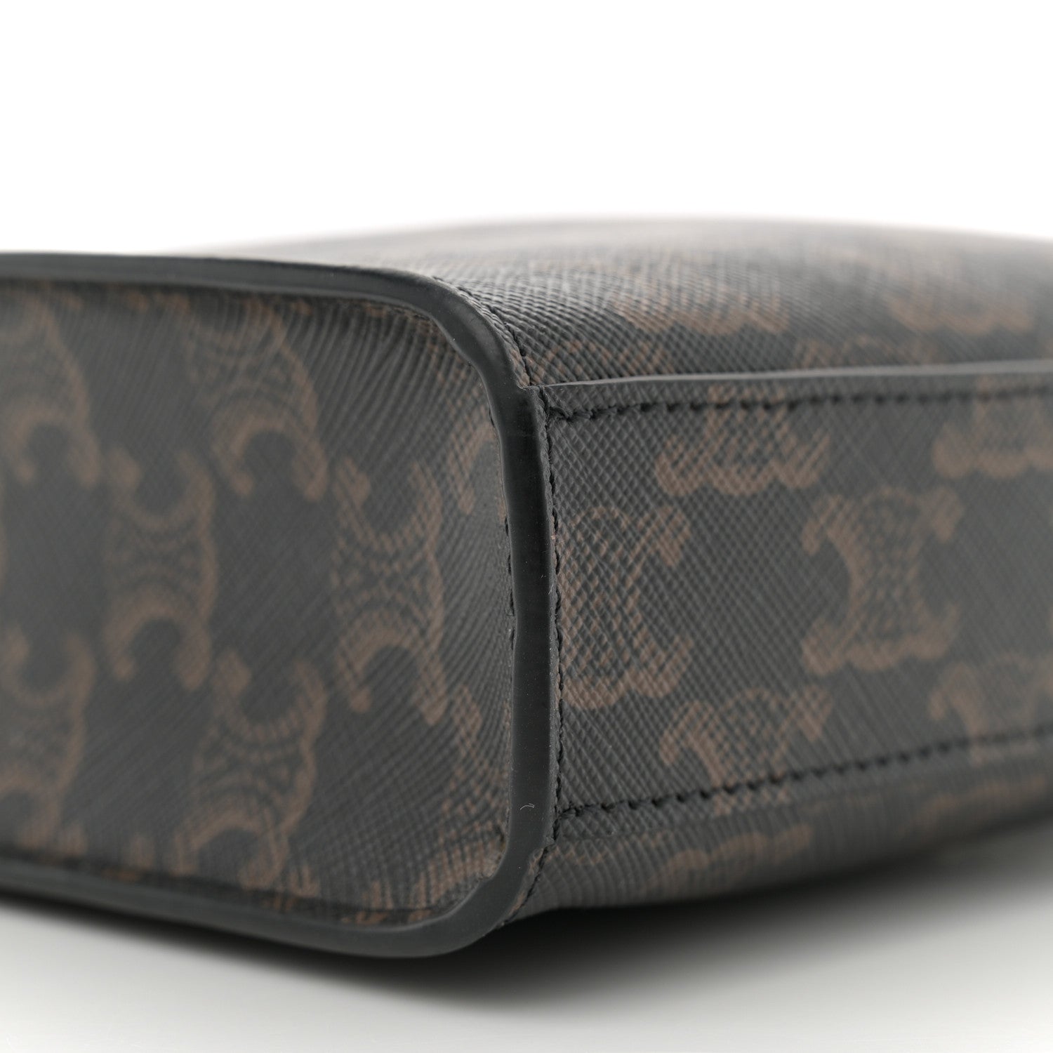 Triomphe Canvas Calfskin Mini Vertical Cabas Tan
