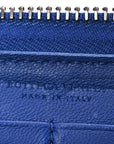 Nappa Intrecciato Zip Around Wallet Cobalt