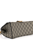 X GCCI GG Supreme Monogram Small Hourglass Top Handle Bag Beige Ebony