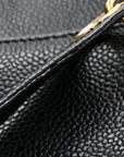 Caviar CC Flap Shoulder Bag Black