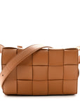 Lambskin Maxi Intrecciato Cassette Crossbody Bag Caramel