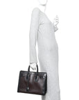 Calfskin Bi-Color Small Sac De Jour Burgundy Black
