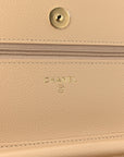 Caviar Quilted Wallet on Chain WOC Beige